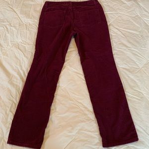 Talbots Heritage style corduroy wine color jeans